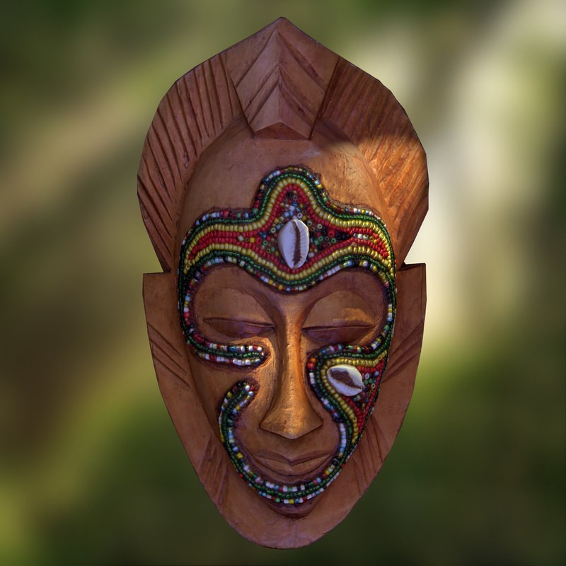 3D Tribal Mask (3D scanned)
