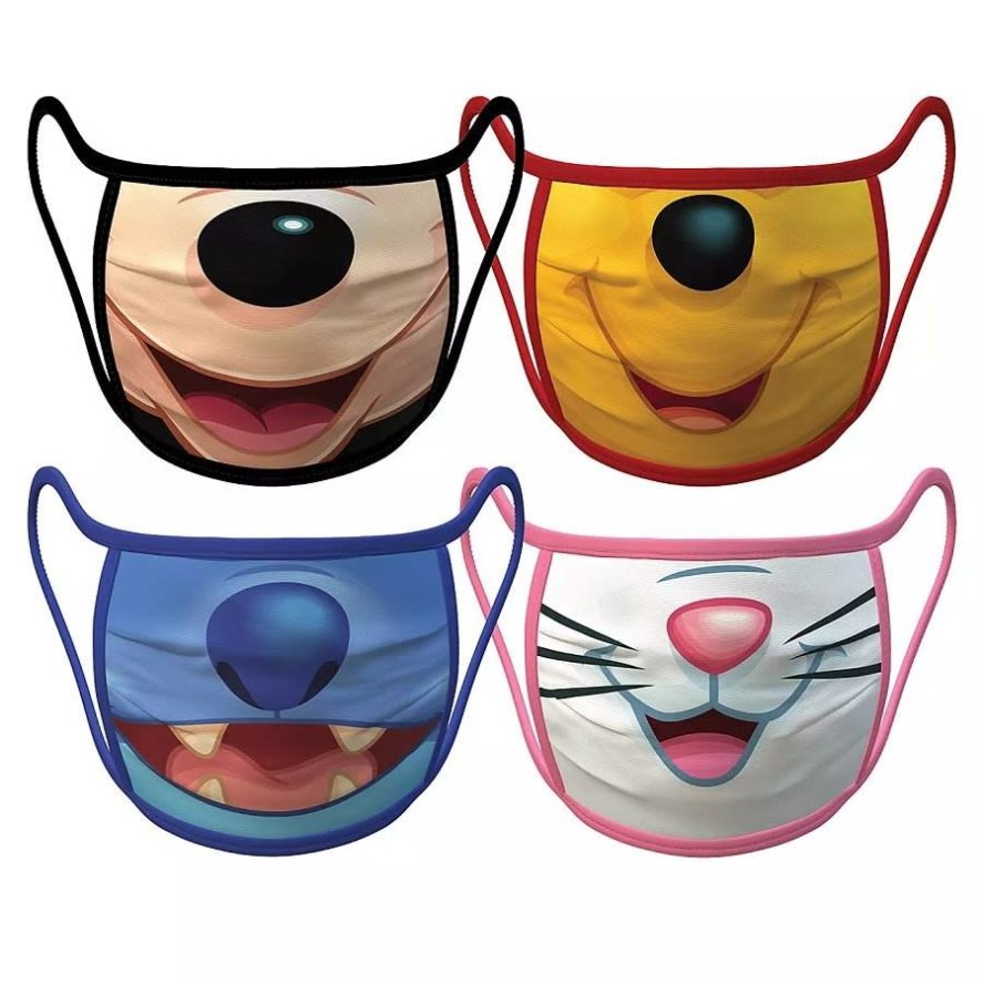 Walt Disney character face masks